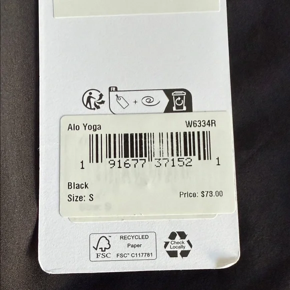 ALO Yoga Black Match Point Short with Branded Tag - Picture 6 of 6